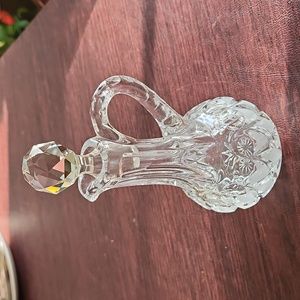 Vintage Pressed Glass Cruet with etching